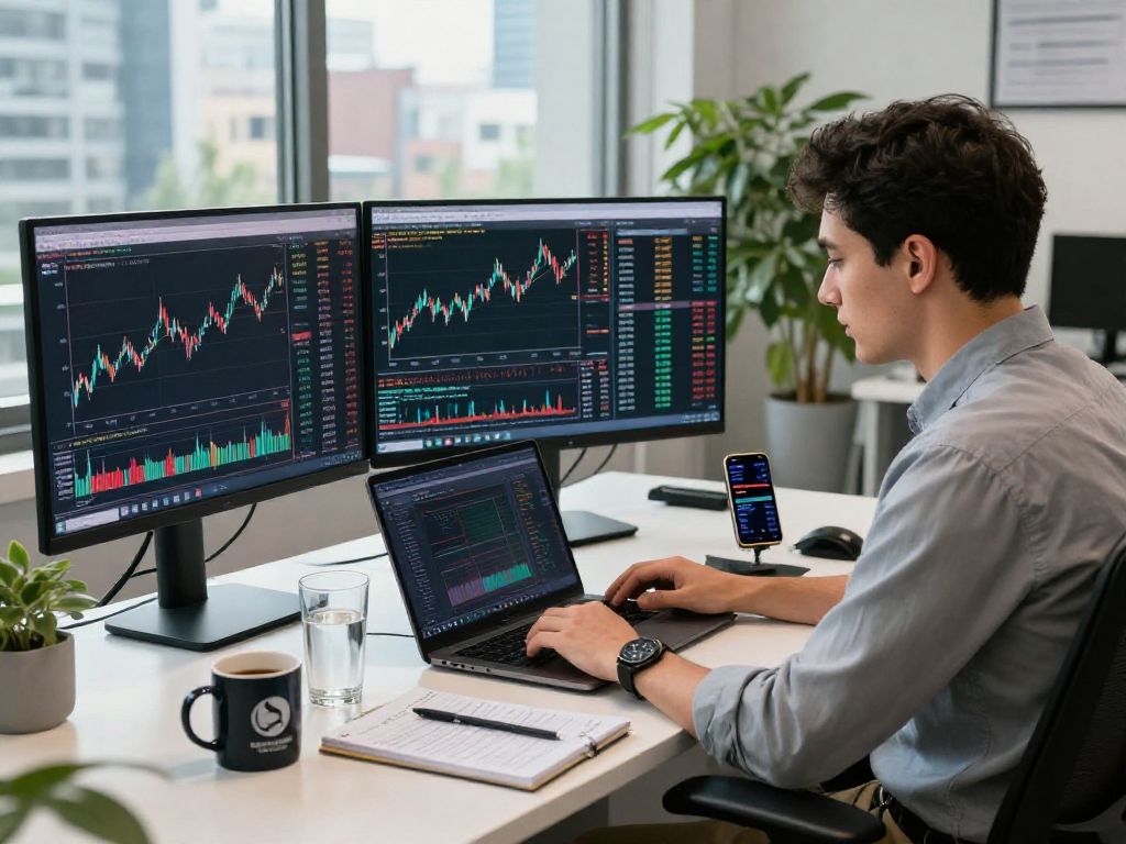 Dynamic forex trading setup showcasing forex high frequency tick API for live market analysis and execution.
