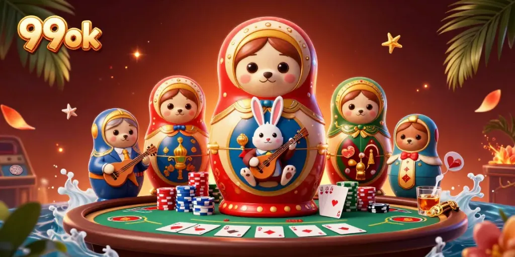 Experience thrilling gaming action at 99ok with vibrant casino characters and dynamic elements
