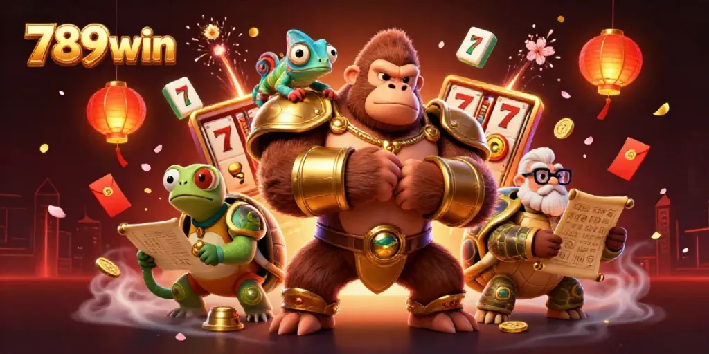 Engage with thrilling slot games at 789win featuring dynamic characters in a vibrant casino setting.