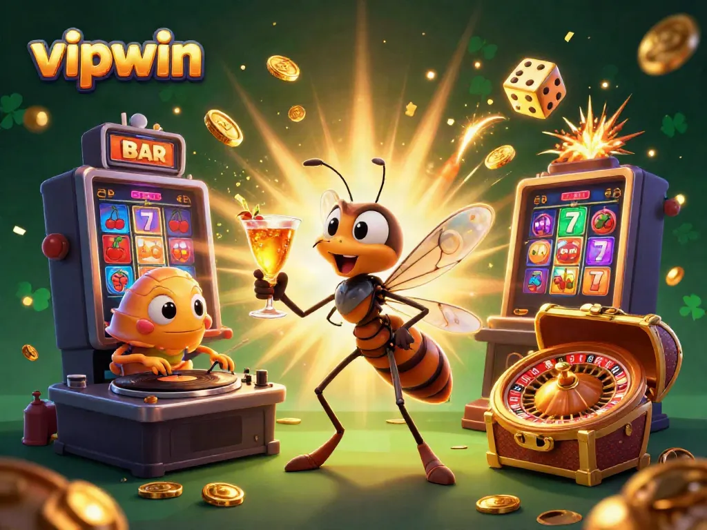 Experience thrilling gambling with vipwin in this dynamic casino scene filled with excitement and action.