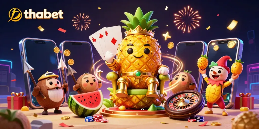 Experience the vibrant thrills of thabet with dynamic casino characters in a colorful 3D scene.