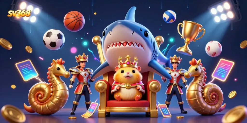 Engage in thrilling sports betting with sv368's energetic casino theme, featuring unique characters and dynamic gaming elements.