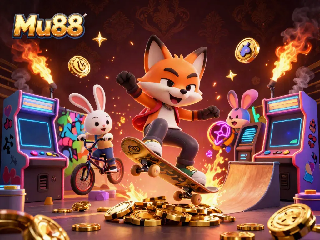 Experience thrilling gameplay at Mu88 with engaging characters and casino-inspired visuals.