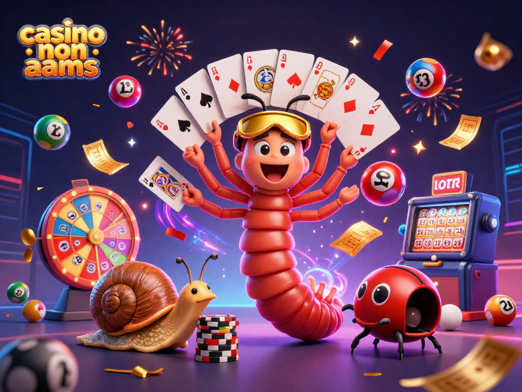 casino non aams, festa al casinò con un millipede croupier e palline colorate