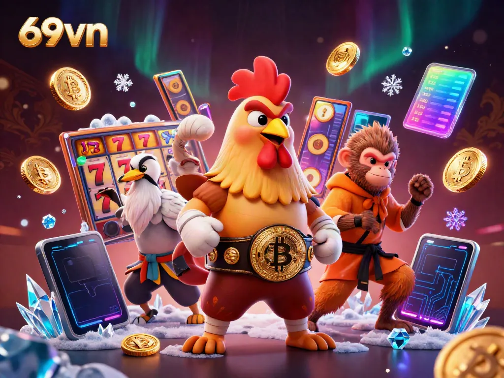 Experience high-stakes action with the 69vn gaming adventure featuring dynamic characters and slot game elements.
